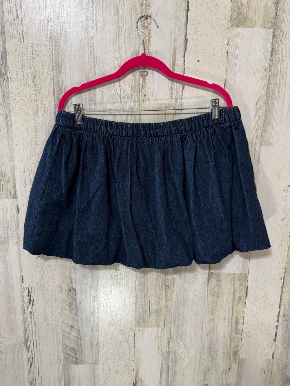 Blue Denim Bubble MINI Skirt - Picture 4 of 9
